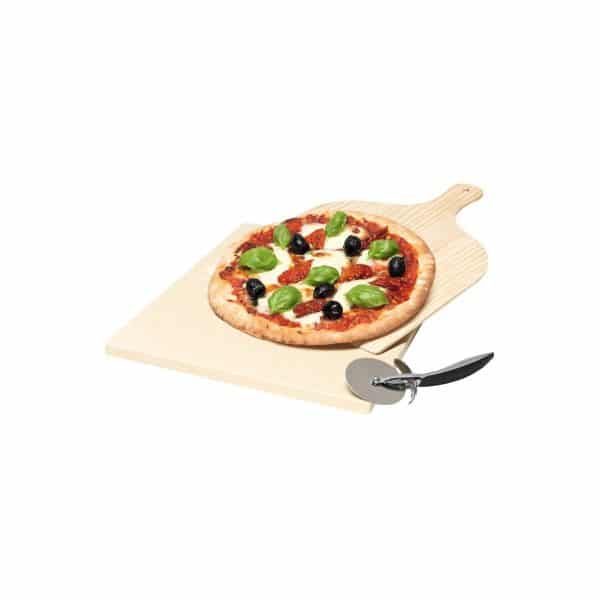 Pizzasten kit med pizzaspade og pizzaskærer passer til Voss