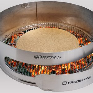 Rotisseri og pizzaindsats til 57 cm kuglegrill. Fredstone 2-i-1 Ringen. Incl. pizzaspade